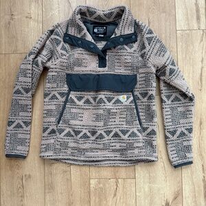 Carhartt Women’s Sherpa Fleece Pullover – Aztec Pattern – Size Small